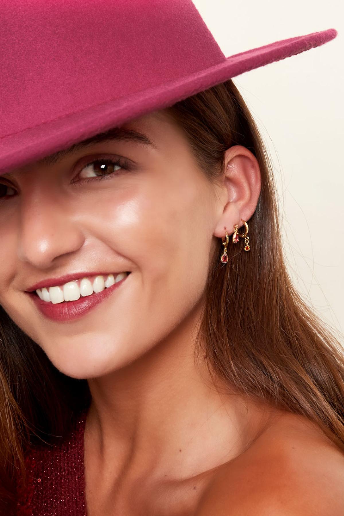 Drop earrings - Sparkle collection Fuchsia Copper h5 Picture2